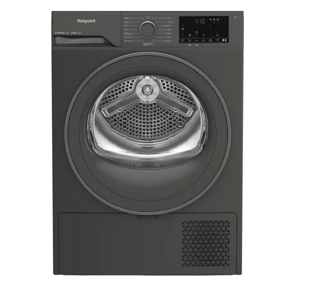 Hotpoint CHD93MGGUK Grey 9KG Heat Pump Dryer With Pet Hair Care 