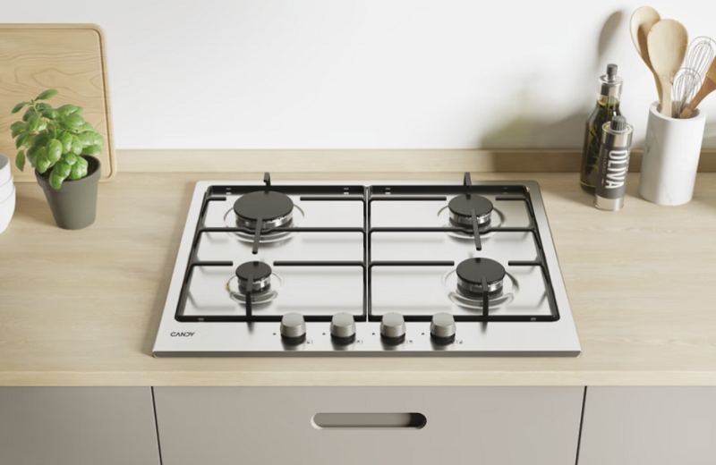 Candy CHW6BRX Stainless Steel 60cm Gas Hob