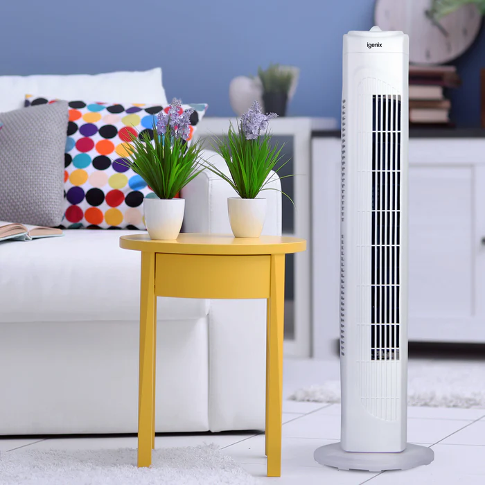 Igenix DF0029 29" White Oscillating Tower Fan