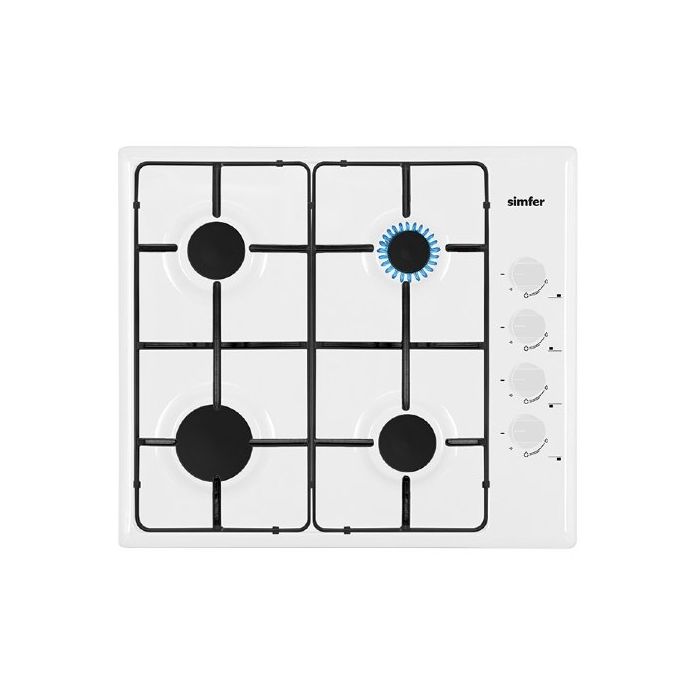 Simfer G60W 60cm White Gas Hob 