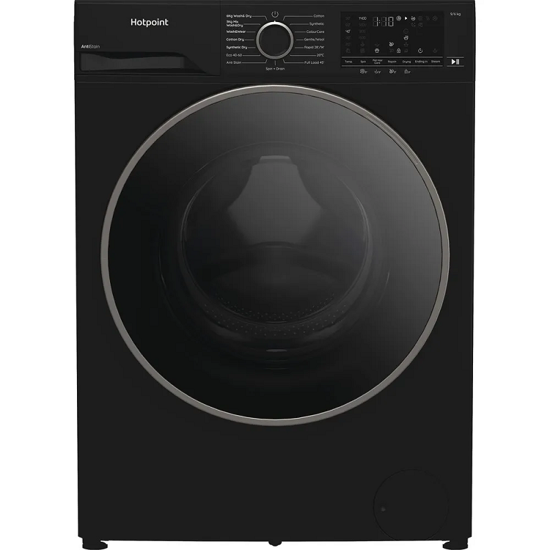 Hotpoint HBD9681BANTISTAINUK Black 9KG/6KG Freestanding Washer Dryer 