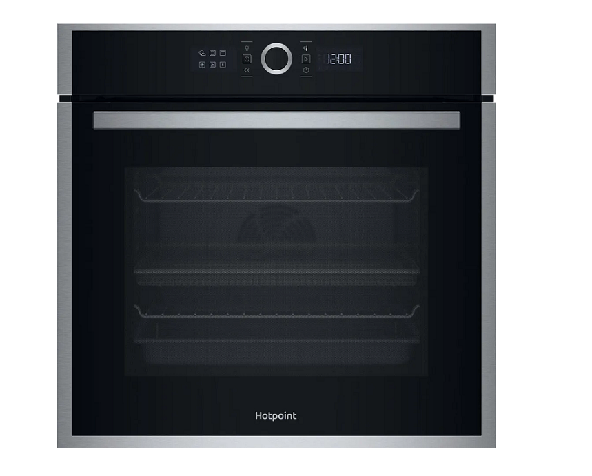 Hotpoint HOI4S8HM0XUK Inox & Black Self Cleaning Electric Oven 