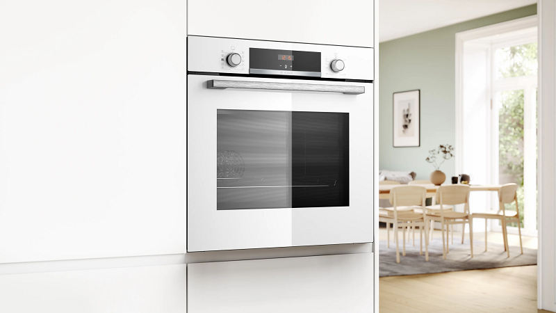 Bosch HQA534BW3B Serie 4 White Electric Oven With Added Steam Function