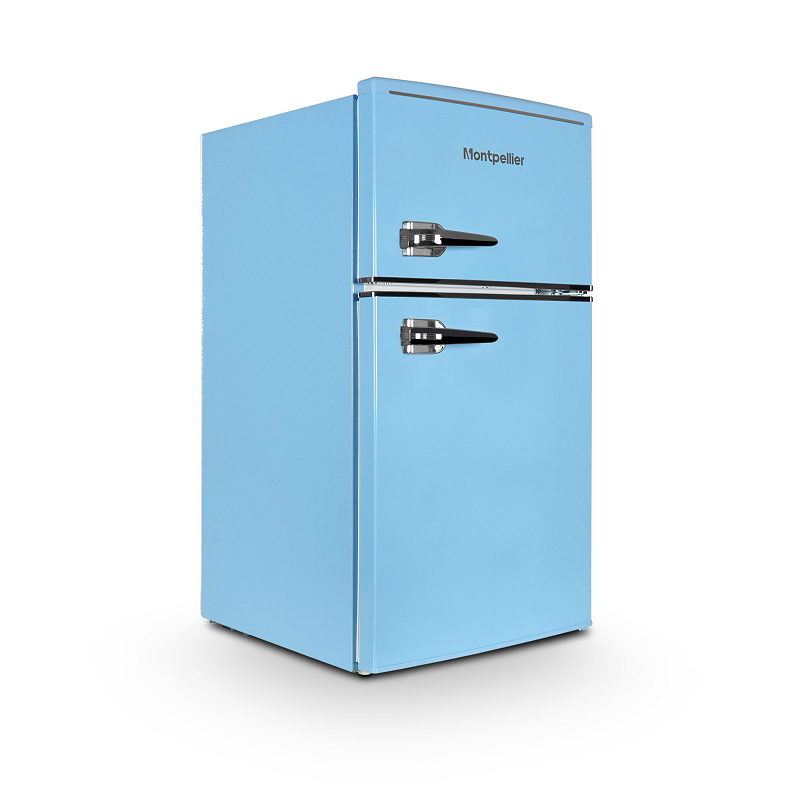 Montpellier MAB2035EPB Blue Retro Undercounter Fridge Freezer 