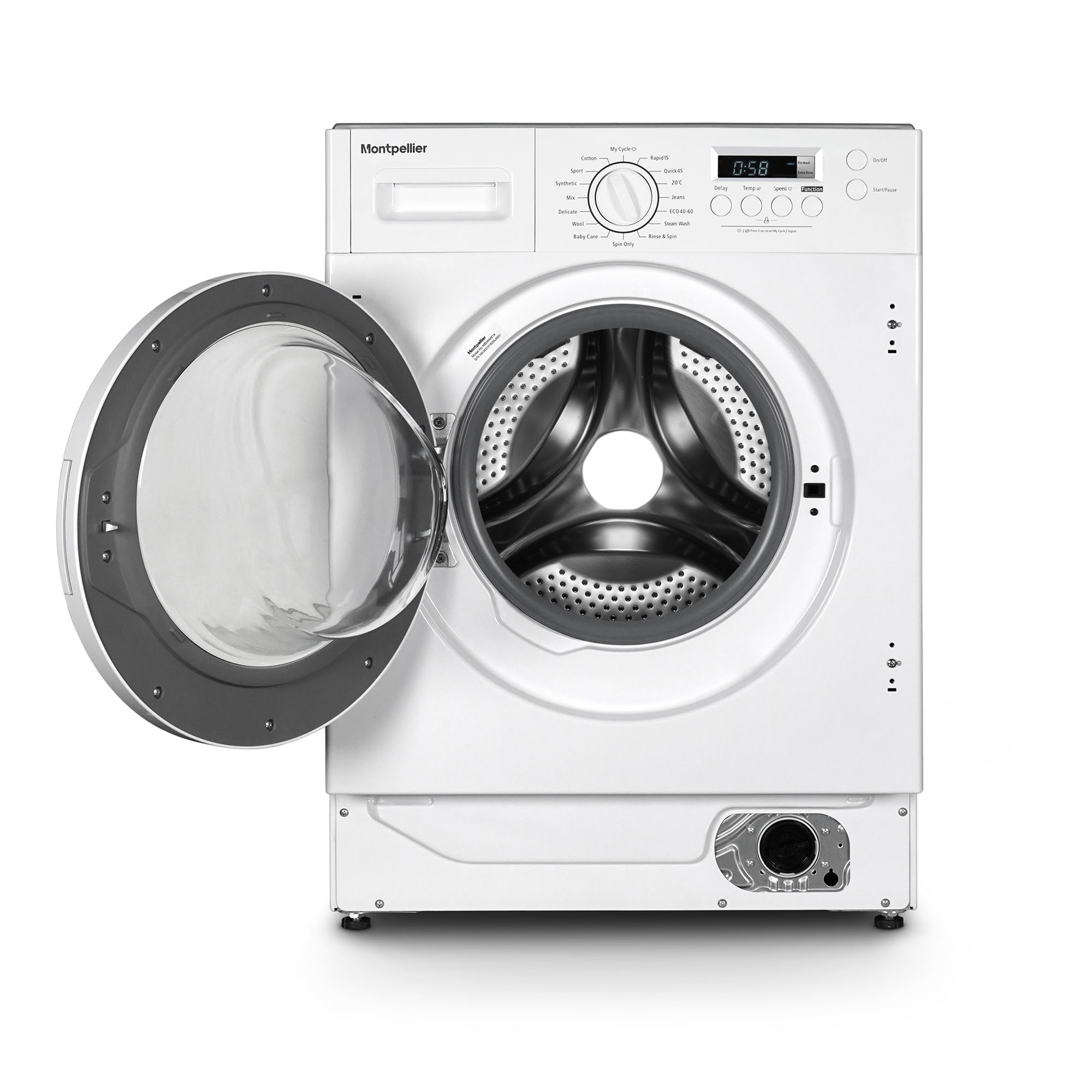 Montpellier MBIWM814 8KG Built In Washing Machine 
