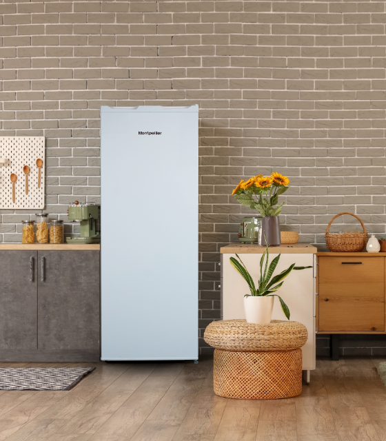 Montpellier MDATLF145W White Tall Freestanding Larder Fridge 