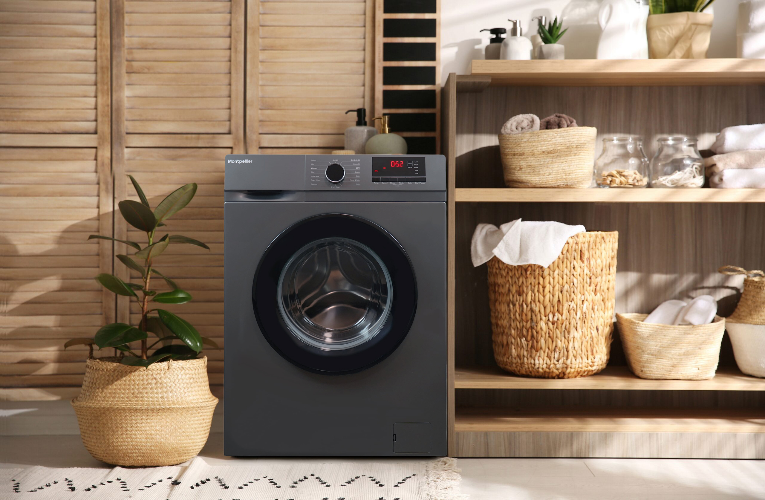 Montpellier MDAWM1014S Silver 10KG Washing Machine 