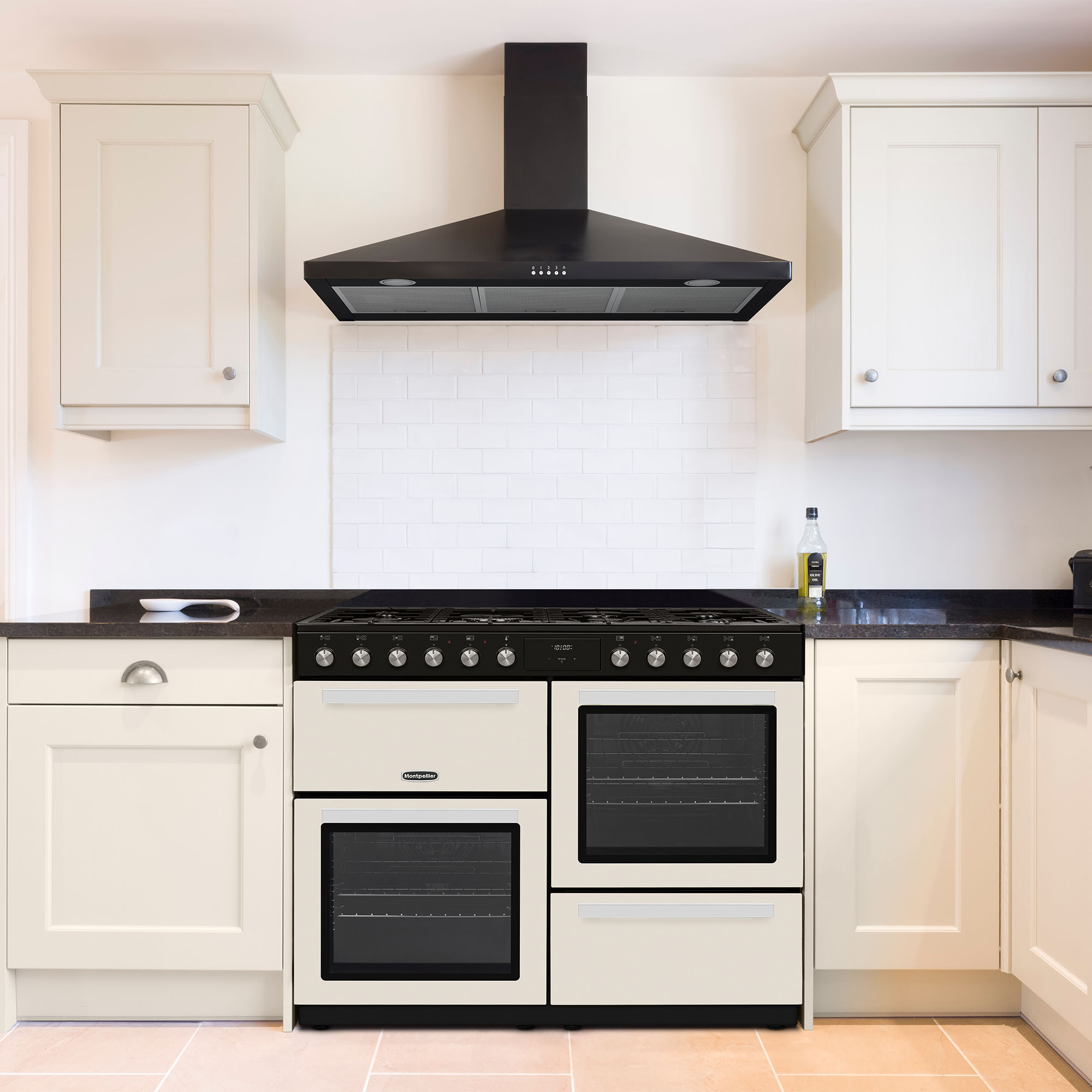 Montpellier MDFRC100C Cream 100cm Dual Fuel Range Cooker 
