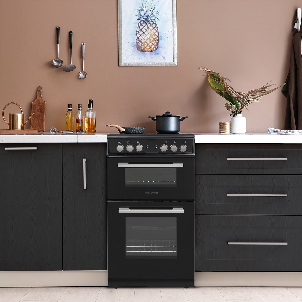 Montpellier MDOC50FK Black 50cm Ceramic Oven Cooker