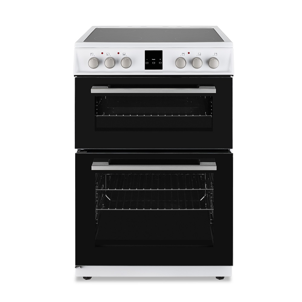 Montpellier MDOC60FW White 60cm Ceramic Double Cooker