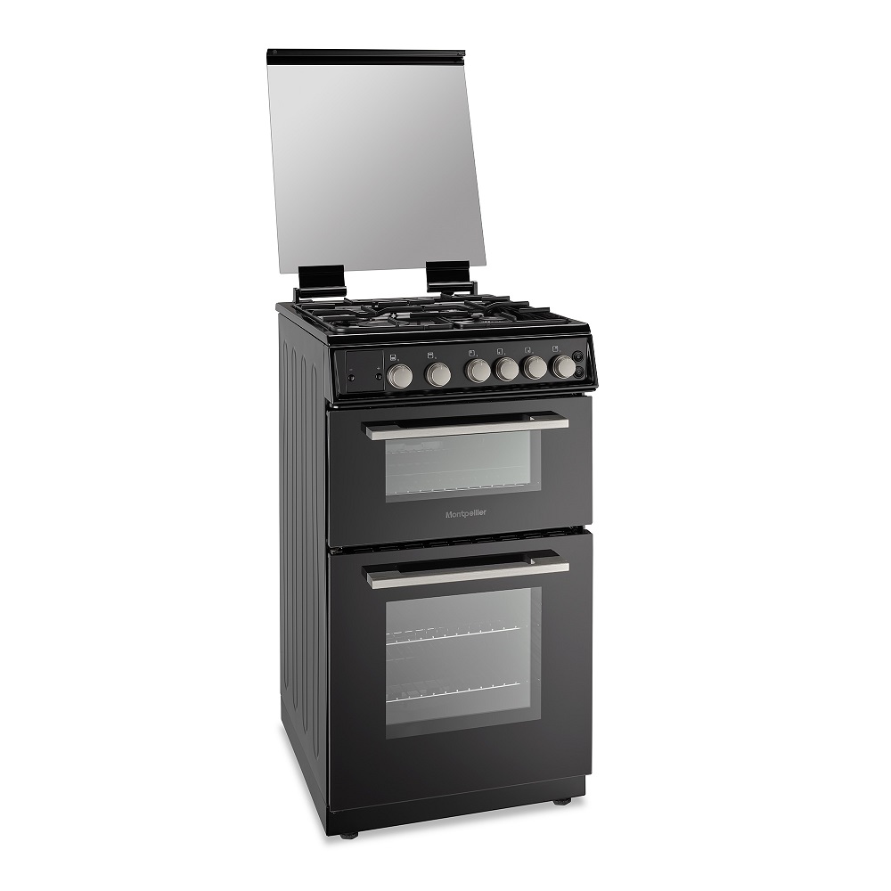 Montpellier MDOG50LK 50cm Black Double Gas Cooker 