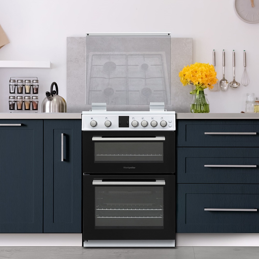 Montpellier MDOG60LW White 60cm Gas Double Cooker 