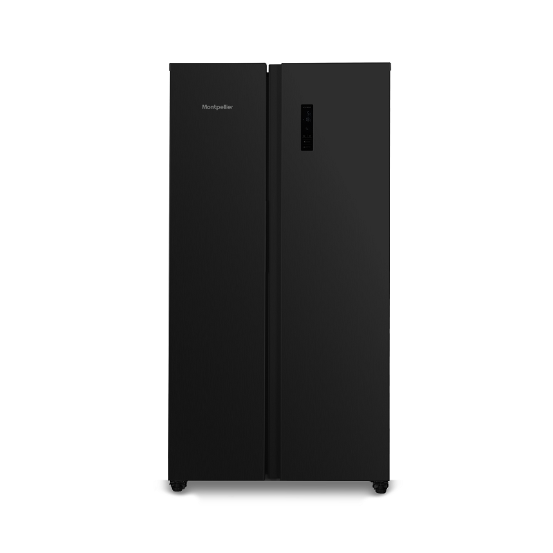 Montpellier MSBS442K Black Side by Side Fridge Freezer 