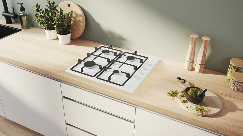 Bosch PBP6B2K60 Serie 2 White Gas Hob 