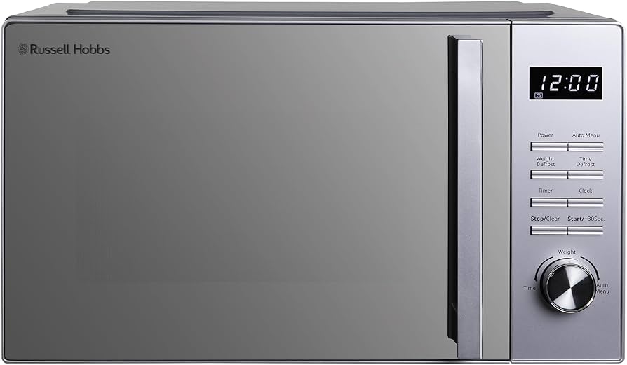 Russell Hobbs RHFM2365S Silver 23L Flatbed Solo Microwave 