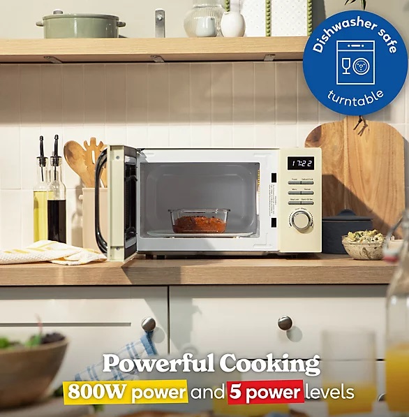 Russell Hobbs RHMD818C Compact Cream 20L Microwave