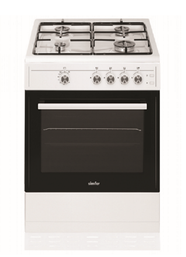 Simfer SIM61GW 60cm White Single Cavity Gas Cooker