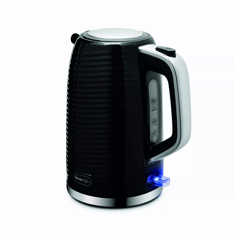 Swan SK19034BLK Wave Collection Black Jug Kettle
