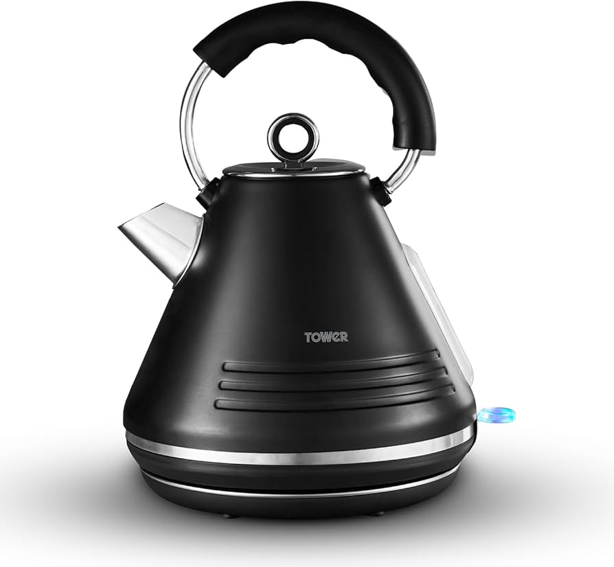Tower T10074BLK Ash Black Pyramid 1.7 L Kettle 