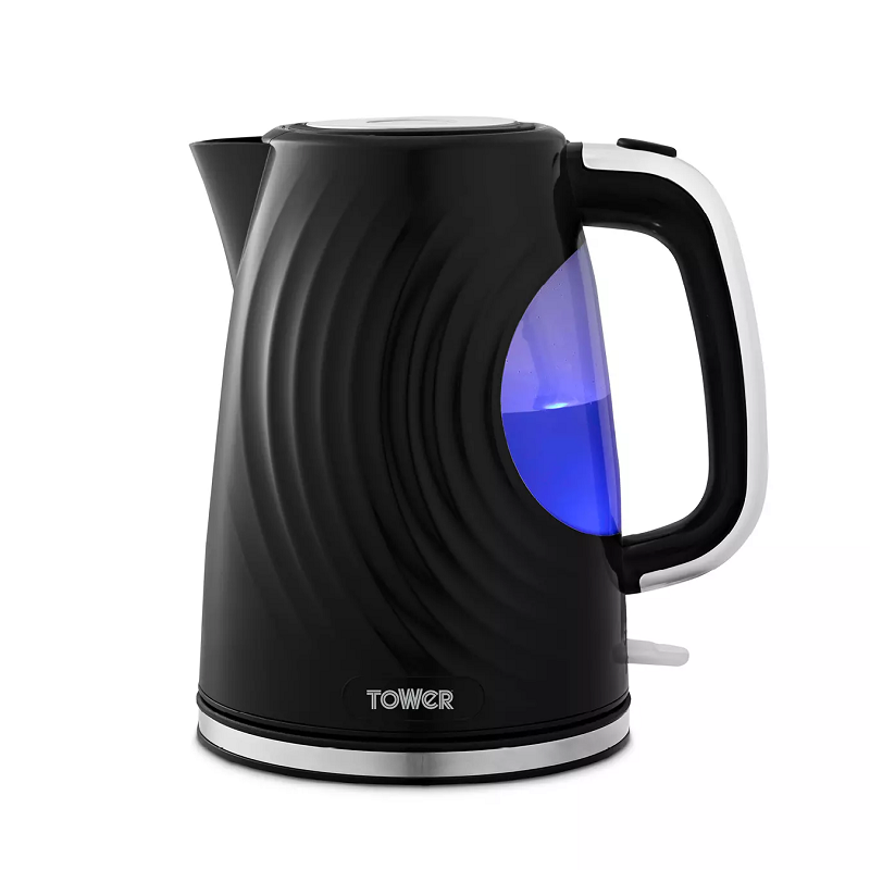 Tower T10083BLK Black Sonar 1.7L Kettle 