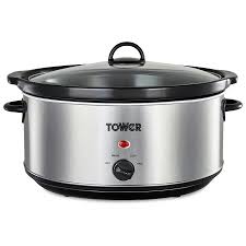 Tower T16040Y 6.5L Stainless Steel Slow Cooker 
