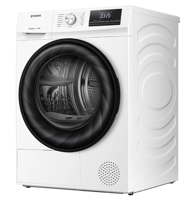 Teknix TKHP8HW White 8KG Heat Pump Dryer 