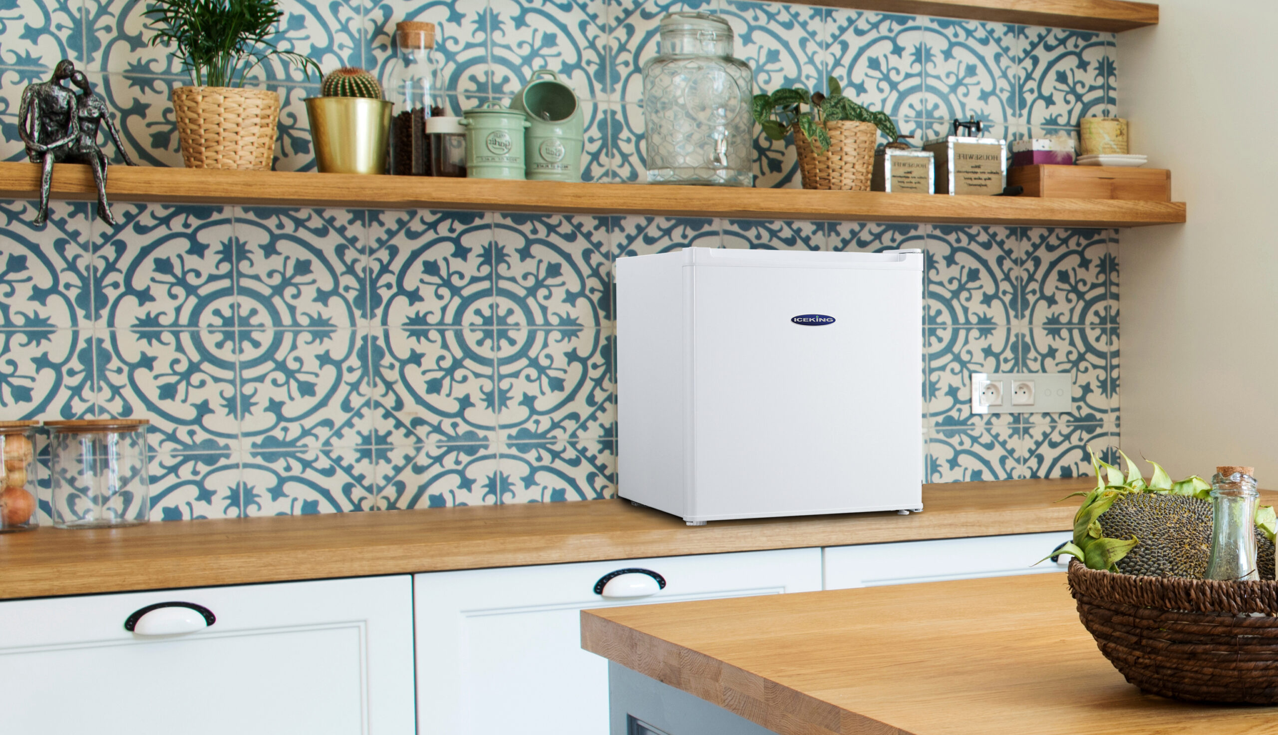 Iceking TT47EW White 40L Table Top Fridge