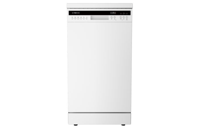 Teknix TX3FD458W White Slimline Freestanding Dishwasher 