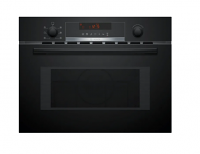 Bosch CMA583MB0B Serie 4 Black Built-In Combination Microwave with Hot Air