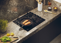 Haier HAVG6BF4TBPB Black Gas on Glass 60cm Hob