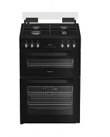 Hotpoint HDD6GDC2B1 Black 60cm Dual Fuel Double Cooker 