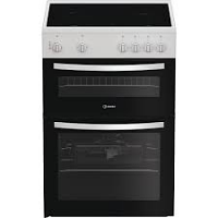 Indesit ITE6VMW White 60cm Electric Twin Cavity Cooker 
