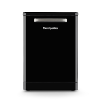 Montpellier MAB1353DK Black Retro 60cm Freestanding Dishwasher 