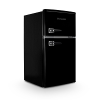 Montpellier MAB2035EK Black Retro Undercounter Fridge Freezer 