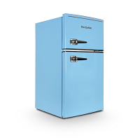 Montpellier MAB2035EPB Blue Retro Undercounter Fridge Freezer 