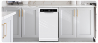 Montpellier MDWD1064W White Slimline Freestanding Dishwasher 