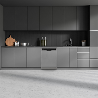 Montpellier MDWD1464S Silver 60cm Freestanding Dishwasher 