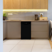 Montpellier MDWD1064K Black Slimline Freestanding Dishwasher 