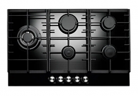 Teknix SCGH751B Black 75cm 5 Burner Gas Hob 