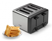 Bosch TAT4P440GB Stainless Steel Designline 4 Slice Toaster