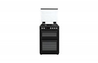 Teknix TKGD60B Black 60cm Gas Double Oven Cooker 